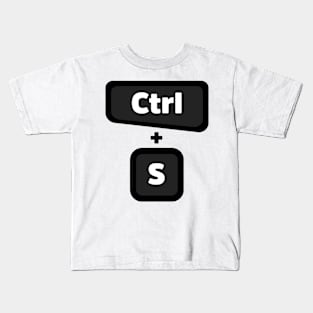 Ctrl + S  - Computer Programming - Light Color Kids T-Shirt